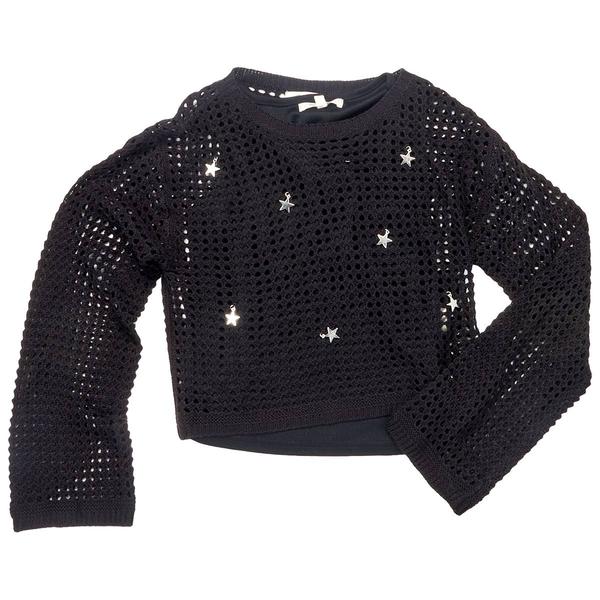 Girls (7-16) No Comment Long Sleeve Star Charm 2Fer Top/Tank alternate view