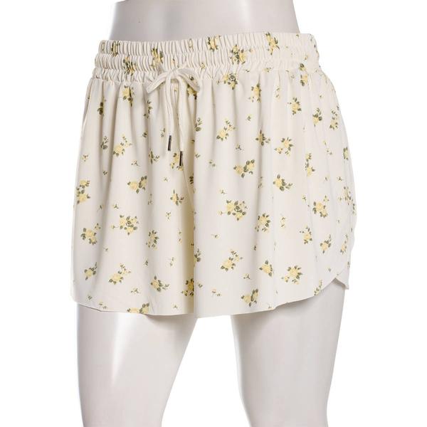 Juniors No Comment Floral Phone Pocket Shorts
