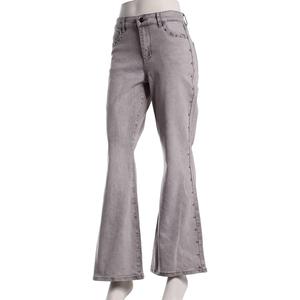 Juniors No Comment Mid Rise Studded Flare Jeans alternate view