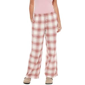 Juniors No Comment Plaid Flannel Wide Leg Lounge Pants alternate view