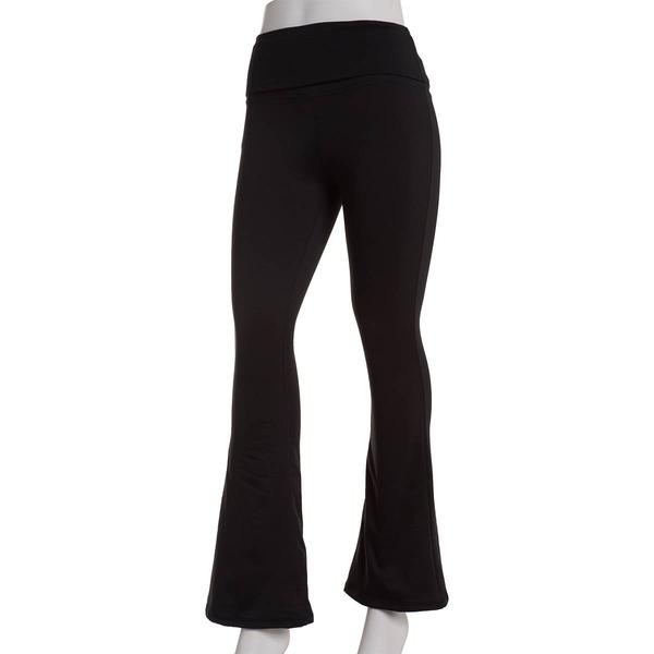 Juniors No Comment Ultra Soft Fold Over Flare Leggings alternate view
