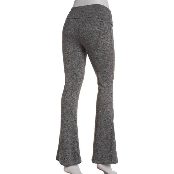Juniors No Comment Ultra Soft Marled Fold Over Flare Leggings alternate view