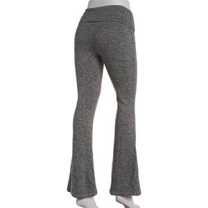Juniors No Comment Ultra Soft Marled Fold Over Flare Leggings alternate view