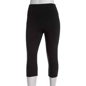 Juniors No Comment Fold Over Waist Capri Leggings