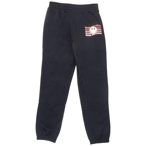 Girls (7-16) No Comment Better Days Ahead Smiley Joggers