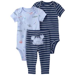 Baby Boy (NB-24M) Carter's(R) 3pc. Crab Stripe Pants Set