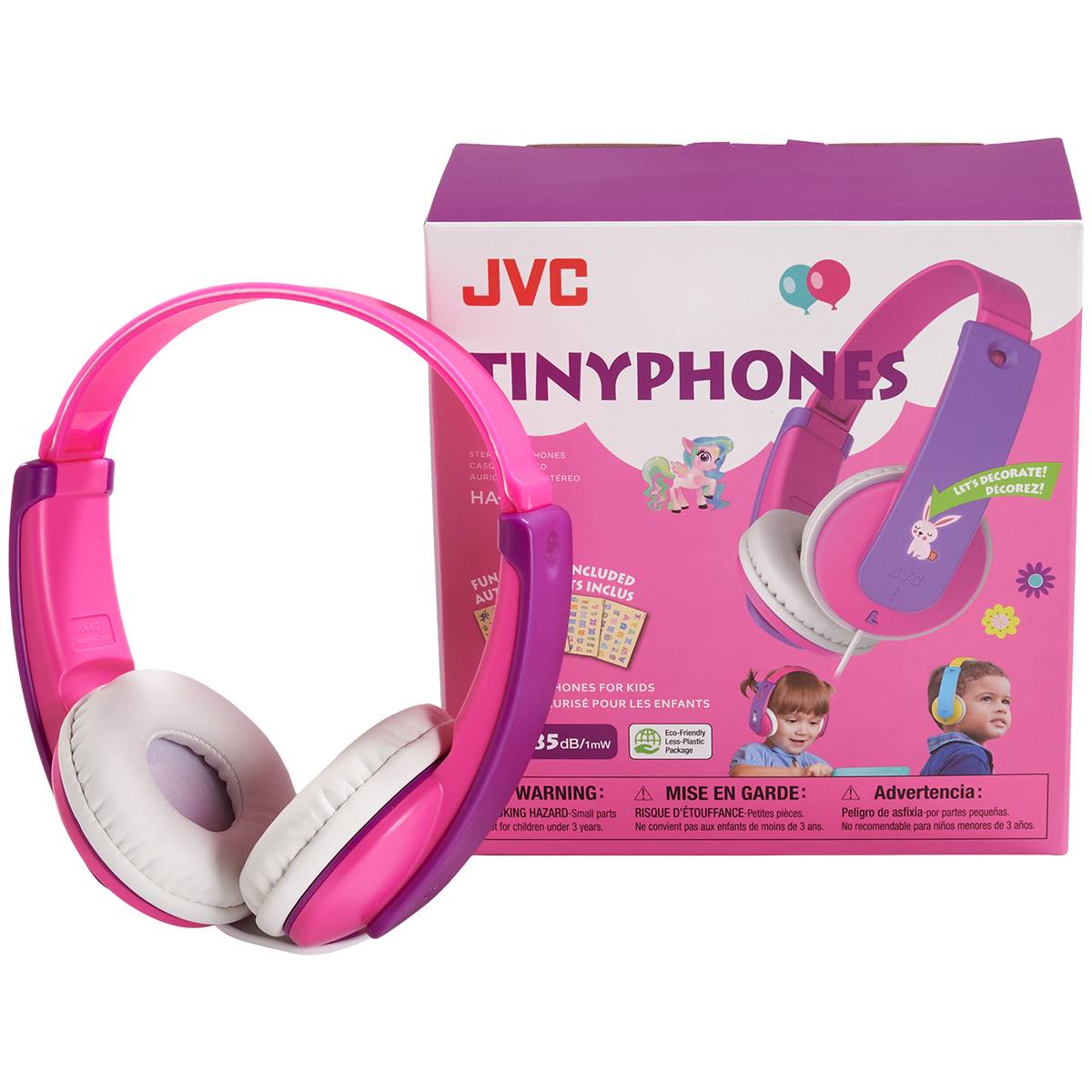 Kids JVC Over-Ear Wired Headphones - Pink