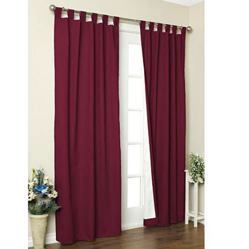 Weathermate Tab Curtain Pair - Burgundy