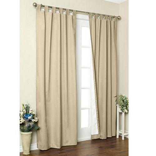 Weathermate Insulated Tab Curtain Pair - Khaki