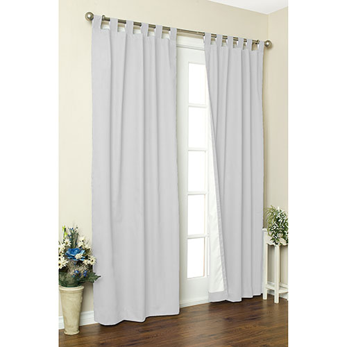 Weathermate Tab Curtains Pair - White