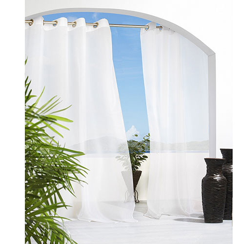 Escape Grommet Curtain Panel - White