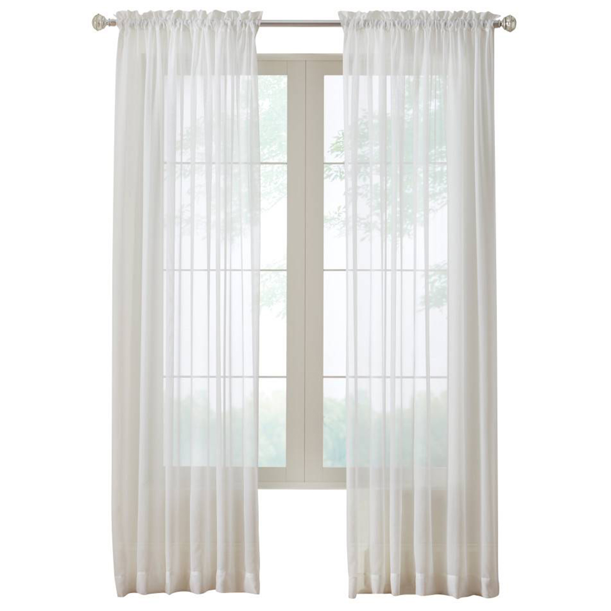 Rhapsody(tm) Voile Rod Pocket Curtain Panel - 104 Width