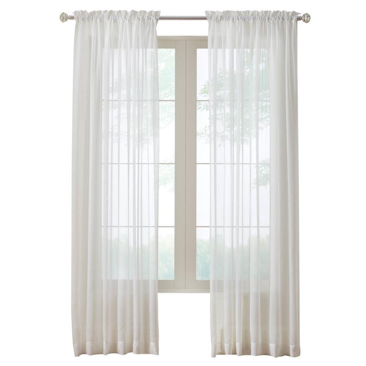 Rhapsody(tm) Voile Rod Pocket Curtain Panel - 54 Width