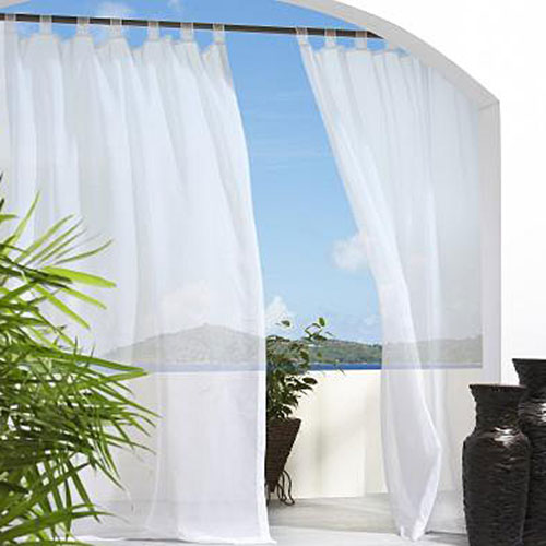 Escape Hook & Loop Tab Curtain - White