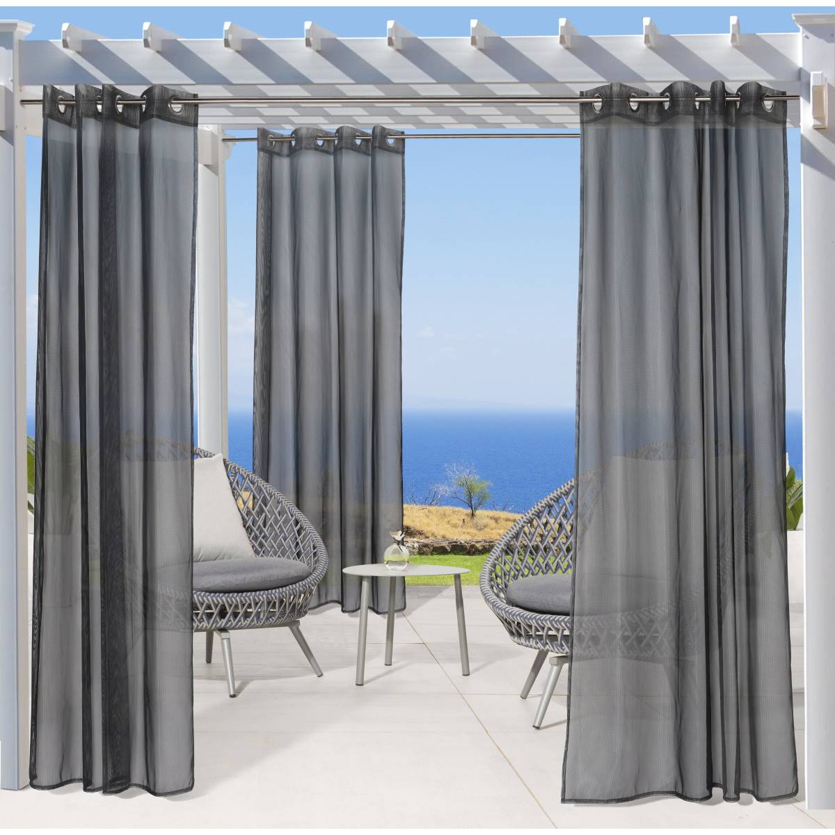 Commonwealth(tm) No Se'em Grommet Outdoor Curtain Panel