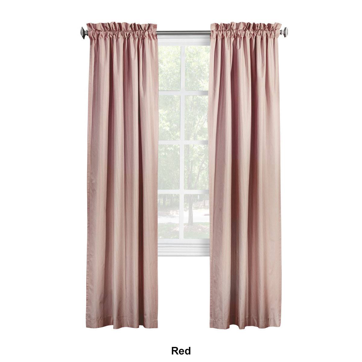 Thermalogic(tm) Ticking Stripe Pole Top Curtain Panel Pair