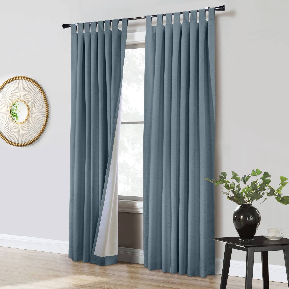 Thermaplus(tm) Ventura Tab Top Curtain Panel Pair - 78 Width