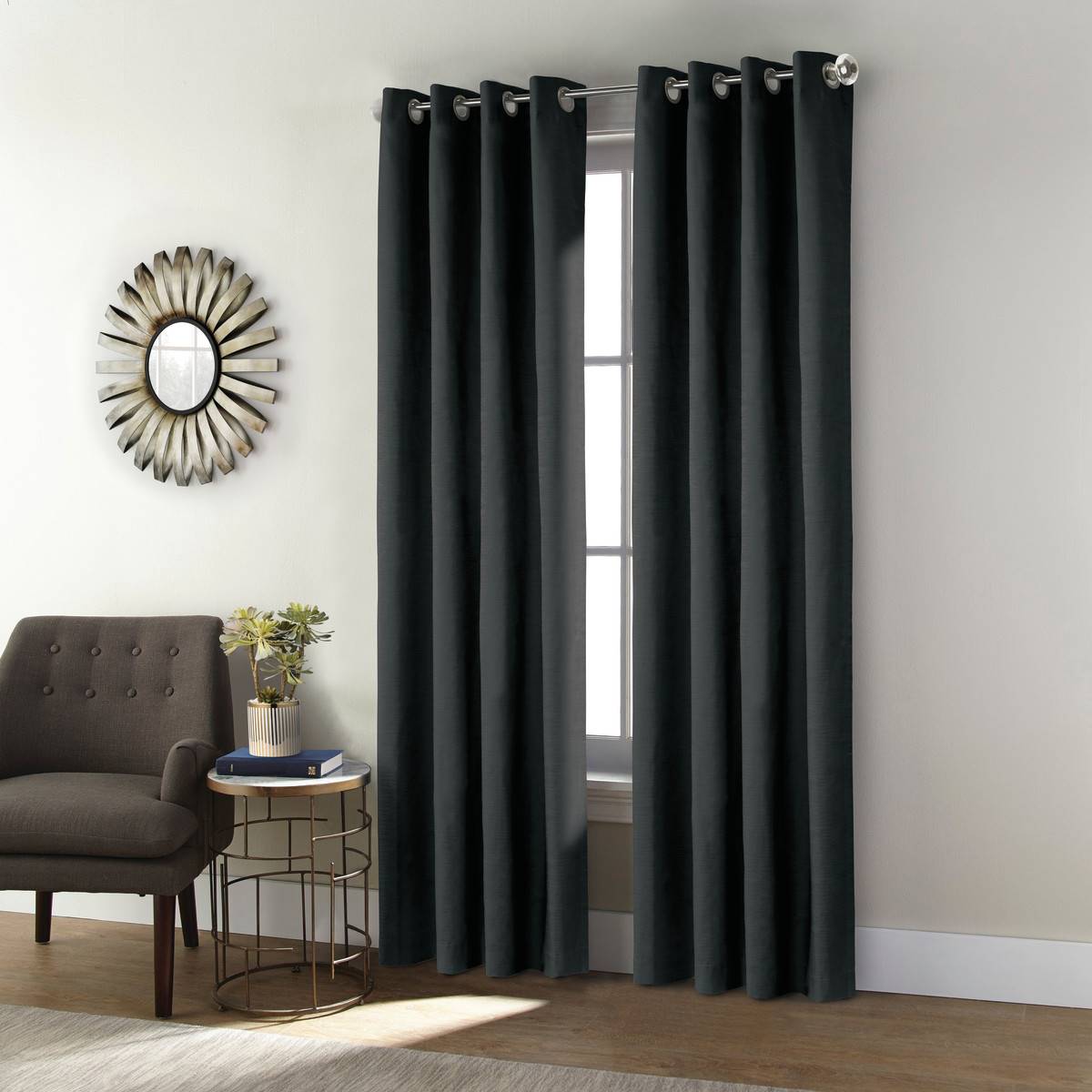 Thermaplus(tm) Shadow Grommet Curtain Panel