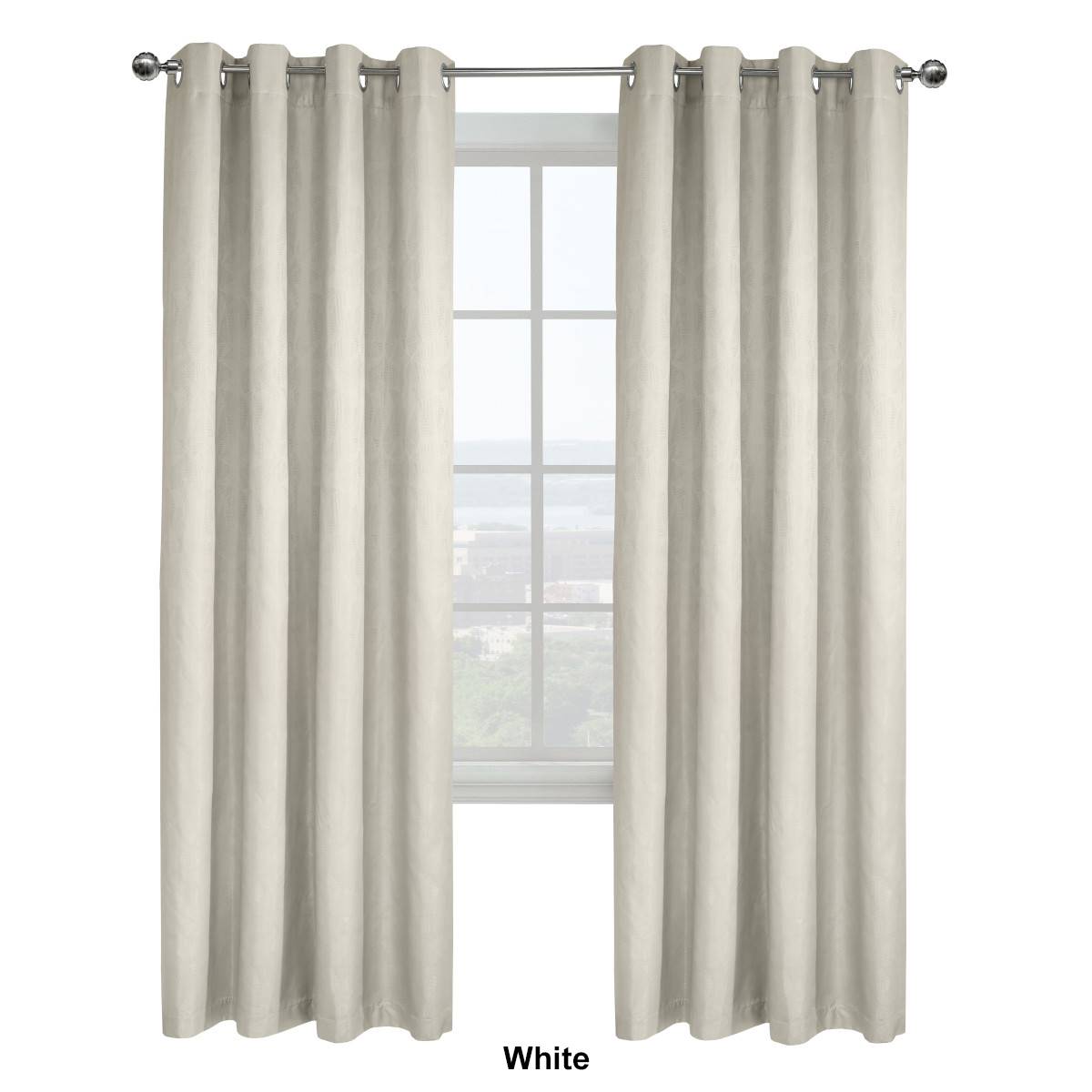 Thermaplus(tm) Ethan Jacquard Grommet Curtain Panel