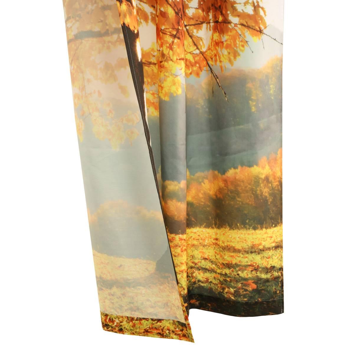 Habitat Photo Reel Fall Tree Curtain Panel Pair