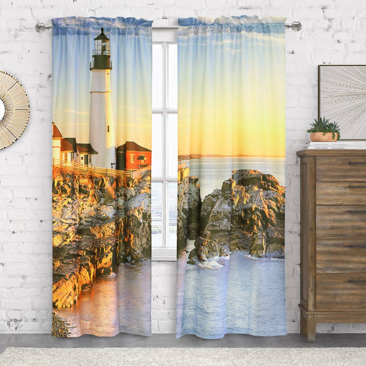 Habitat Photo Reel Lighthouse Curtain Panel Pair