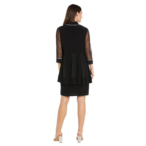 Womens R&M Richards 2pc. Sheer Sleeve Trim Jacket Dress alternate view