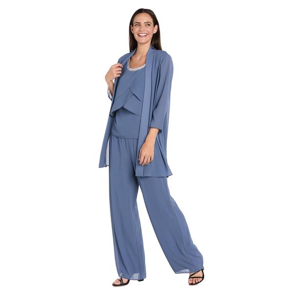Womens R&M Richards 3pc. Chiffon Tier Pant Set alternate view