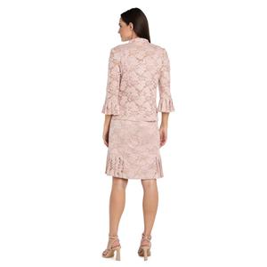 Womens R&M Richards Floral Lace Jacket Dress alternate view