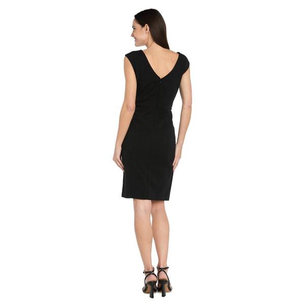 Womens R&M Richards Sleeveless Rhinestone Trim Sheath Dress alternate view