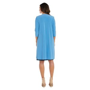 Petite R&M Richards 2pc. 3/4 Sleeve Geometric Jacket Dress alternate view