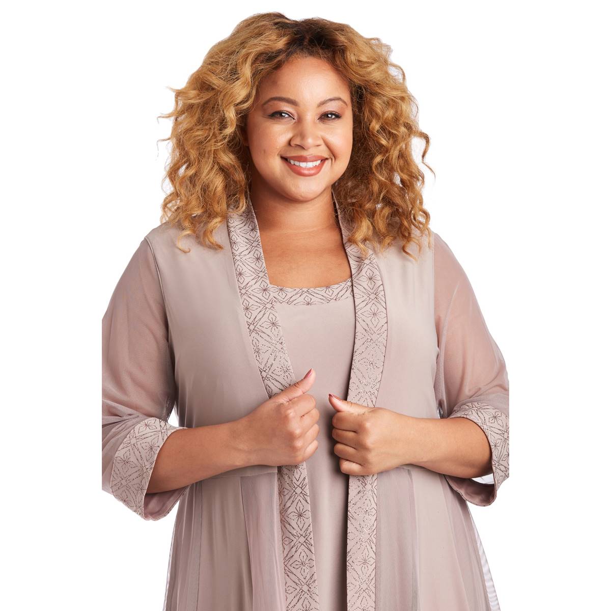 Plus Size R&M Richards Shift Dress And Jacket