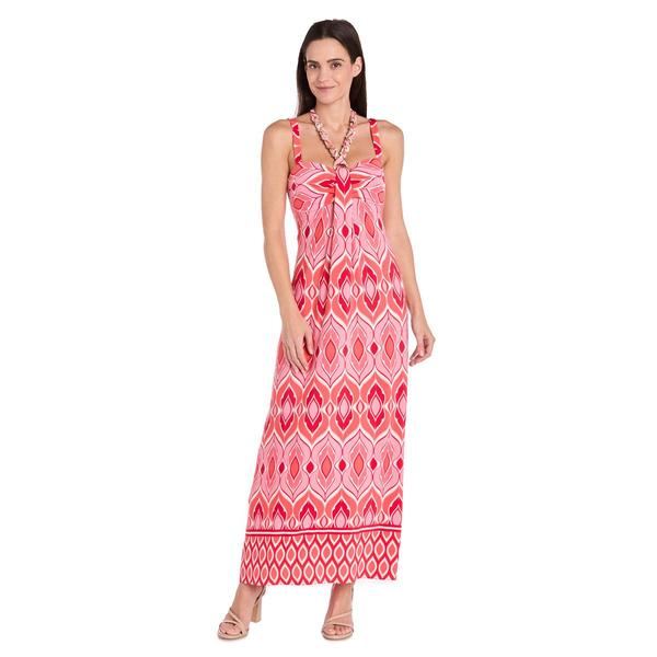 Womens R&M Richards Coral & Pink Maxi Dress