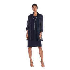 Womens R&M Richards 2pc. Solid 3/4 Sleeve Jacket Dress alternate view