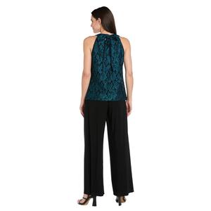 Petite R&M Richards Sleeveless Lace Halter Neck Jumpsuit alternate view