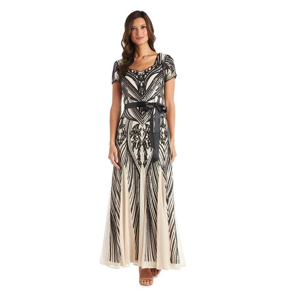 Petite R&M Richards Sweetheart Neck Embellished Evening Gown