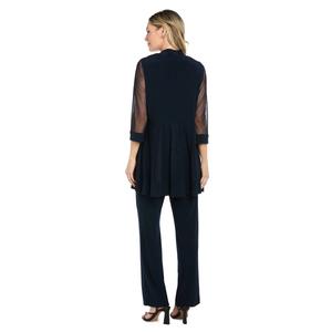 Petite R&M Richards 3pc. Sheer Insert Beading Pantsuit Jacket alternate view
