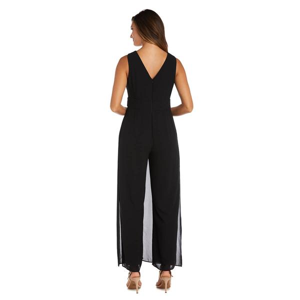 Petite R&M Richards Sleeveless Wrap Front Jumpsuit alternate view