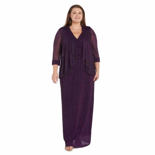 Plus Size R&M Richards 3/4 Sleeve Empire Waist Jacket Dress