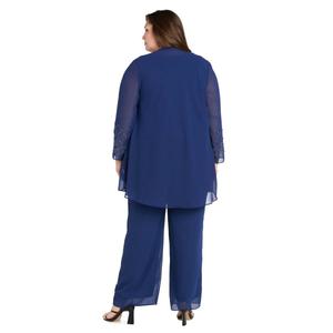 Plus Size R&M Richards 3pc. Beaded Trim Pants Set alternate view