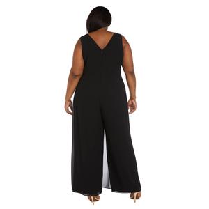Plus Size R&M Richards Sleeveless Wrap Front Jumpsuit alternate view
