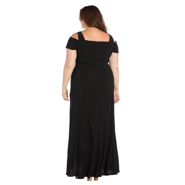 Plus Size R&M Richards Nightway Cold Shoulder Evening Gown alternate view