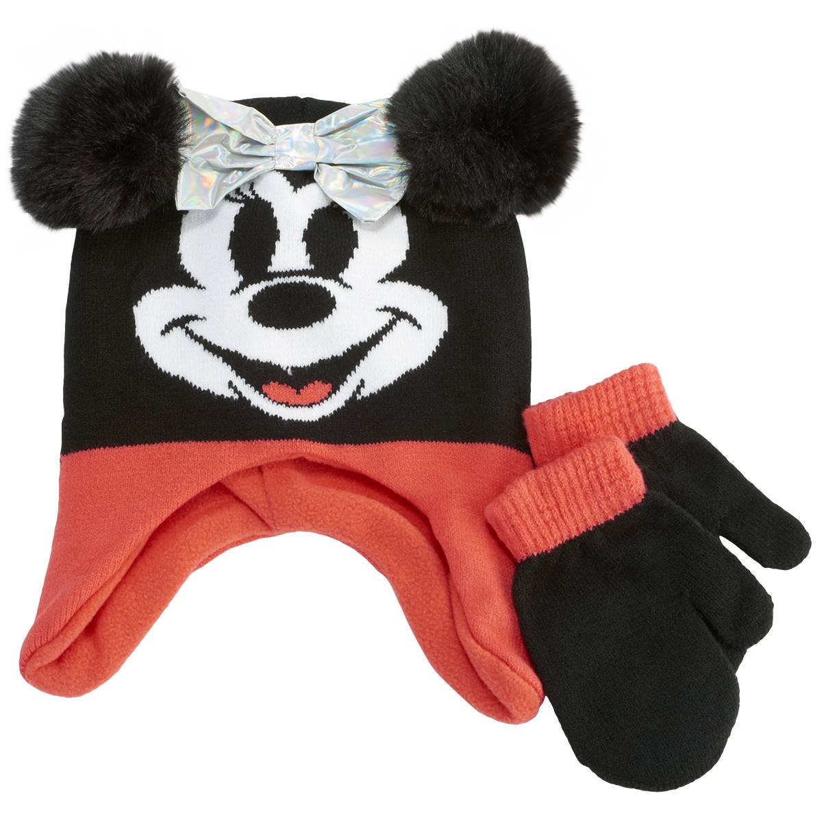 Baby Girl Disney(R) Minnie Mouse Trapper Hat & Mittens