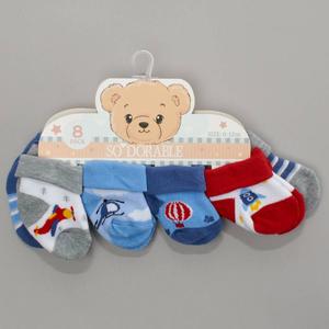 Baby Girl (NB-12M) so'dorable Ib 8pk. Lets Fly Terry Cuff Socks