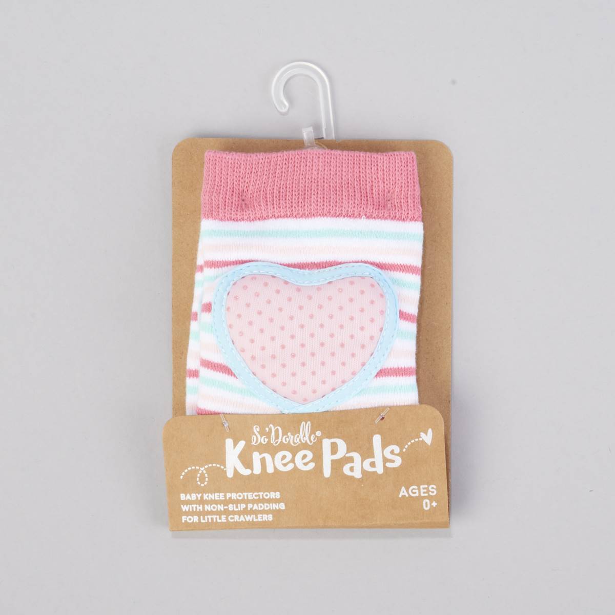 Baby Girl So'dorable(R) Heart & Stripe Knee Pads