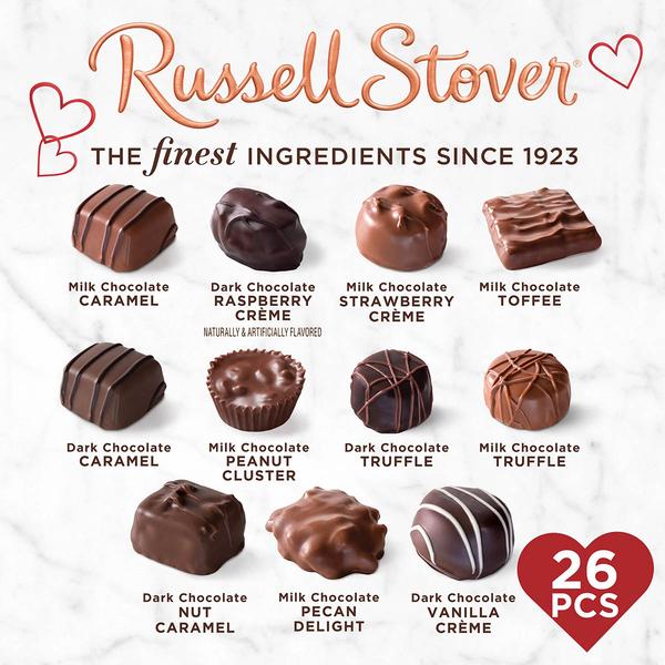 Russell Stover 15oz Assorted Chocolate Heart Box alternate view