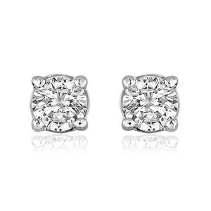 Allure 14kt. White Gold 1ctw. Diamond Earrings