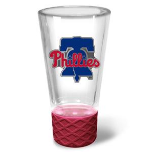 MLB Phillies Metal Logo 4oz. Cheer Shot Glass