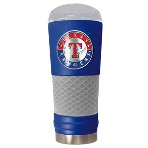 MLB Texas Rangers DRAFT Blue/Grey Stainless Steel Tumbler