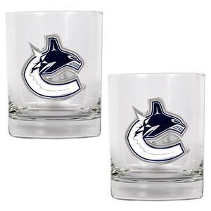 NHL Vancouver Canucks 2pc. Rocks Glass Set