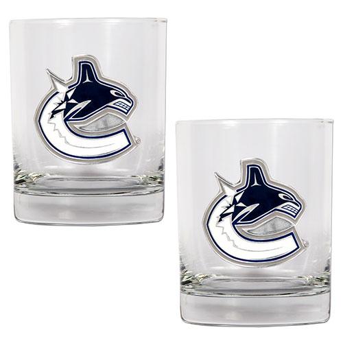 NHL Vancouver Canucks 2pc. Rocks Glass Set
